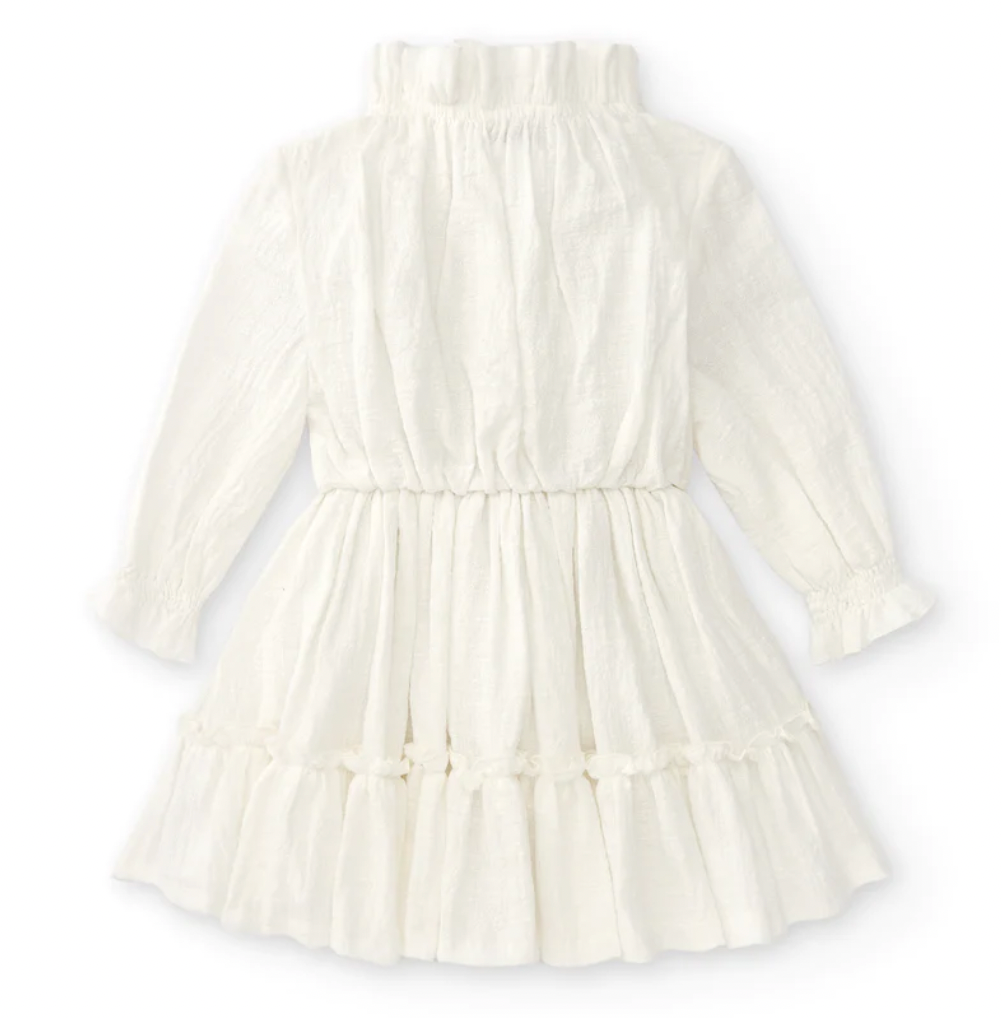 Vestido bambula gasa indu m/l blanco Pili Carrera