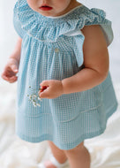 Vestido vichy celeste Pili Carrera