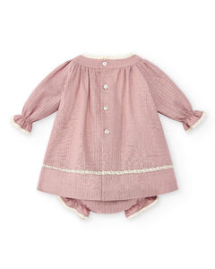 Vestido / bombacho ml rosa plomo