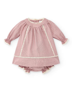 Vestido / bombacho ml rosa plomo