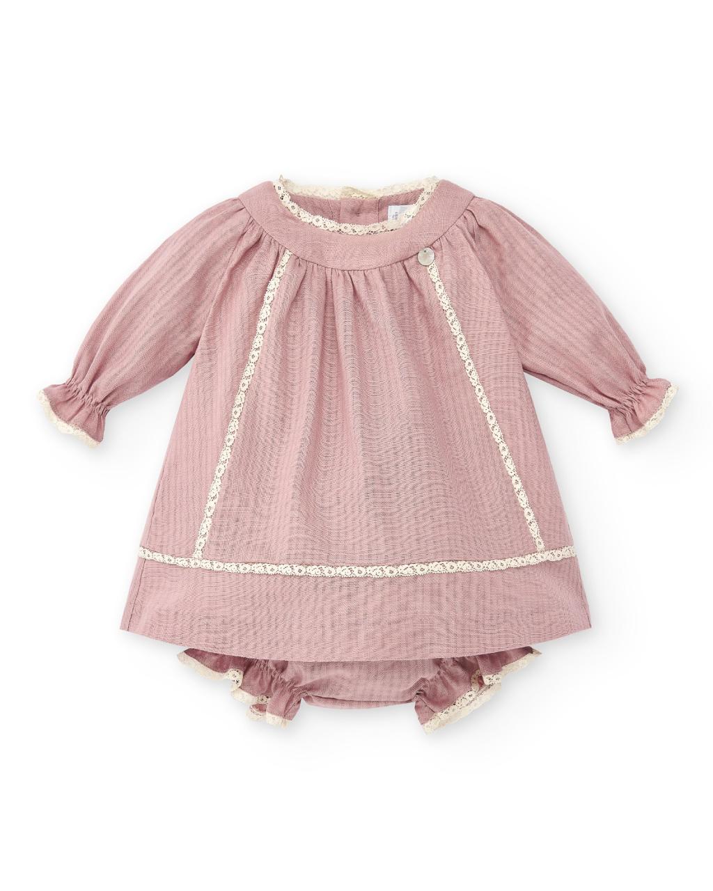 Vestido / bombacho ml rosa plomo