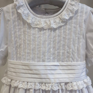 Vestido primera comunión blanco con blondas
