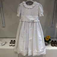 Vestido primera comunión blanco con blondas