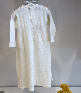 Vestido tejido trenzas ivory