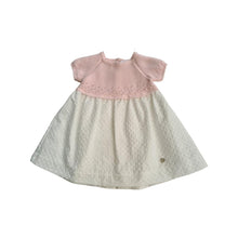Cargar imagen en el visor de la galería, Vestido cuerpo punto+braguita blanco-rosa Pili carrera
