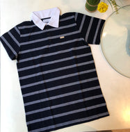 Polo box azul a rayas