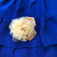 Gancho organza amarillo mostaza