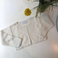 Bolero tejido 01 boton baby rabit ivory