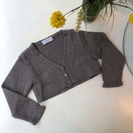 Bolero tejido de lana marron