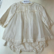 Vestido +bombacho lino ivory blondas pili Carrera