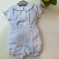 Conjunto bautizo blanco 2 piezas Pili Carrera