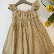 Vestido cuadros vichy amarillo pili Carrera