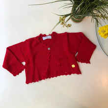 Cargar imagen en el visor de la galería, Bolero manga larga rojo navidad
