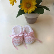 Zapato tejido blanco c/ rosado