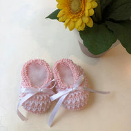 Zapato tejido rosa c/ blanco