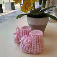 Zapato tejido rosa botin