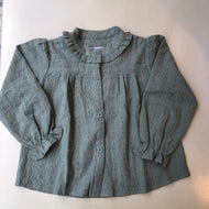 Blusa broderie verde seco