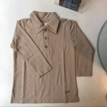 Cargar imagen en el visor de la galería, Polo pique manga larga beige
