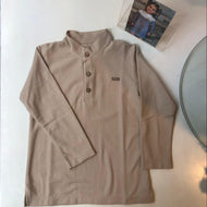 Polo pique cuello neru m/l beige