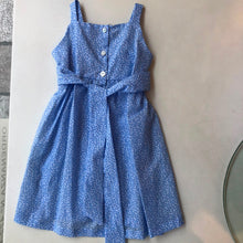 Cargar imagen en el visor de la galería, Vestido lila floreado tiras con panal de abeja

