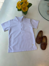 Cargar imagen en el visor de la galería, Polo box pique blanco cuello neru
