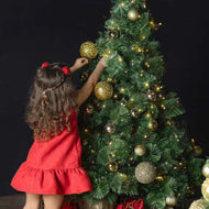 Vestido rojo brocado