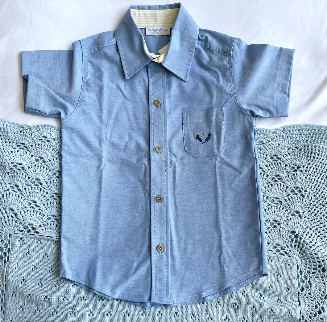 Camisa oxford celeste